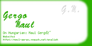 gergo maul business card